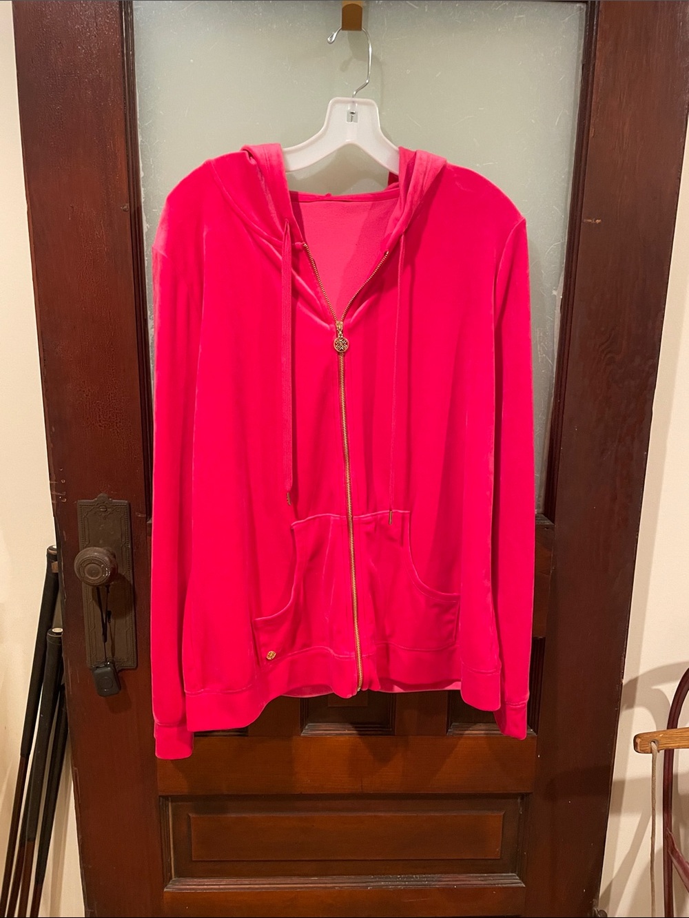 Lilly Pulitzer Hot Pink Zip Hoodie Jacket